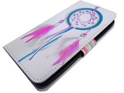 For Alcatel Onetouch Pixi Glitz A463BG Wallet Card Holder Protective Case Phone Cover + Happy Face Phone Dust Plug Wallet Teal Dream Catcher