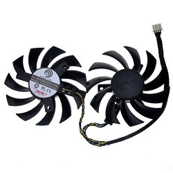 Tebuyus Replacement Video Card Cooling Fan For R6850 R6870 R6790 460GTX 560GTX 570GTX 580GTX Graphics Card Fan PLD08010S12HH 12V 0.35A 75mm 4Pin 
