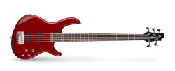 Action Bass V Plus Tr 5 String Electric Bass Guitar Trans Red