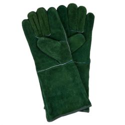 - Leather Welding Glove Elbow Grey green