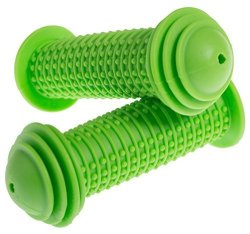 Prometheus Kids Bike Grips 1 Pair In Green Bicycle Handlebar Grips With Safety Bar End Pads Also For Balance Bike And Scooter |