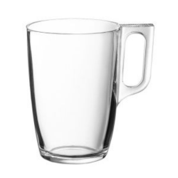 Clear Glass Mug Voluto Mug 320ML Tempered Set Of 6