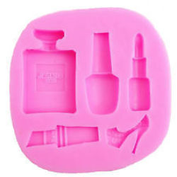Perfume And Make Up Silicone Mould For Fondant Size Of Mould 7.5x7.5