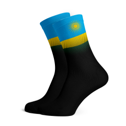Rwanda Flag Socks - Large Black