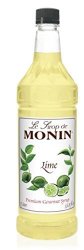 Monin Flavored Syrup Lime 33.8-OUNCE Plastic Bottle 1 Liter