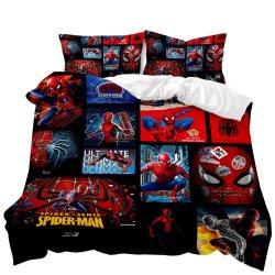 Avengers Spiderman 3D Printed King Bed Duvet Cover Set