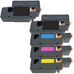 1 Pack + 1 Black Of Total 5 Inktoneram Replacement Toner Cartridges For Dell 1250C Bk c m y Toner Cartridges Replacement For Dell 1250C Combo Pack