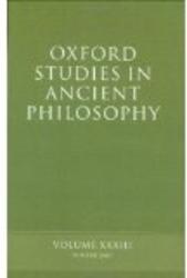 Oxford Studies in Ancient Philosophy XXXIII