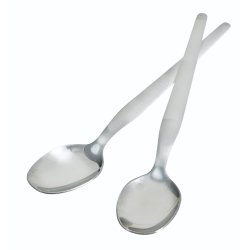 Mainstays 2 Pce Stainless Steel Solid Salad Spoon