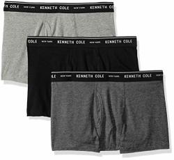 Kenneth Cole New York Men's Kenneth Cole Trunk 3 Pack - Black Medium Light Grey Heathe Large