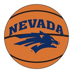 Fanmats Ncaa University Of Nevada Wolf Pack Nylon Face Basketball Rug