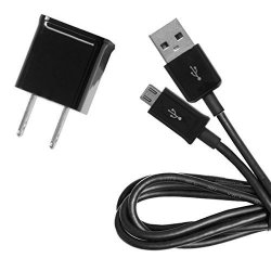 Genuine Charging 1.2AMP Samsung Galaxy Note 10.1 2014 Edition Upgrade Or Replacement Compact Wall Charger With Detachable High Power Microusb 2.0 Data Sync Cable Black 110-240V