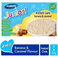 Purity Junior Instant Oats Banana & Caramel 8 Sachets