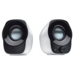 Logitech Desktop Speakers Z120 2.0 USB Powered 3.5 Mm Audio Input Cable Management Power And Volume Controls 1.2 Watts Rms