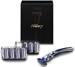 Dorco Pace 7 - World's First And Only Seven Blade Razor System- Gift Set 8 Cartridges + 1 Handle