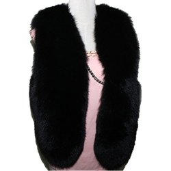 New Winter Short Faux Fur Coat For Women Hot Faux Fur Jackets For Female Fur Vest 2XL Black