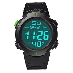 Sports Watch Ruhiku Gw Fashion Waterproof Men's Boy Lcd Digital Stopwatch Date Rubber Sport Wrist Watch Green