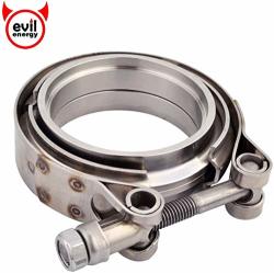 Evil Energy 2.75 Inch 2 3 4 Stainless Steel Exhaust V Band Clamp Male Female Flange Assembly