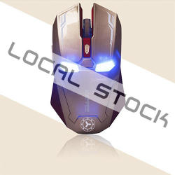 Local Stock Iron Man Wireless Gaming Silent Pc Mouse