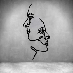 2 Faces In Line - Grey L 470 X H 1000MM