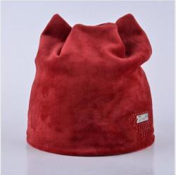 Ewii Flannel Orecchiette Cute Hat - Red