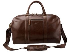 ADPEL Panema Leather Travel Bag Brown