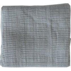Cotton Cellular Blanket For Pram Or Crib Grey