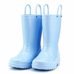 Komforme K Kids Rain Boots Toddler Rain Boots Environmental Material Boots With Memory Foam Insole And Easy-on Handles Blue 2M