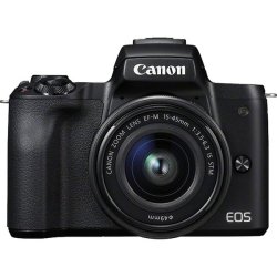 Canon Eos M50 Black Camera With M15-45S Lens