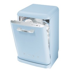 Smeg 50's Style Retro 60cm Dishwasher Fiery Red - Blv2r-2 - Pastel Blue