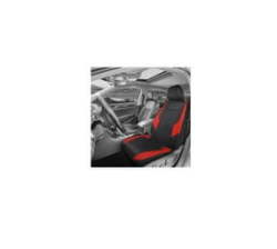 Q Premium Tennessee 6PC Car Seat Cover Black & Red