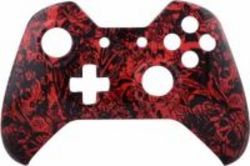 CCMODZ Replacement Front Housing Hydro Dipped Shell For Xbox One Controller Grave Skull Red