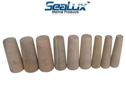 Sealux Marine Tapered Conical Thru-hull Emergency Soft Wood Plugs Set Of 9 For Large Hull