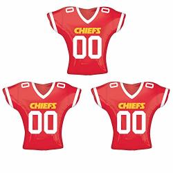 Kansas City Chiefs NFL Jersey Football Balloon Pack, 10pc, Red Gold White