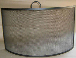 Fireplace Curved Spark Guard Wrought Iron Fp3