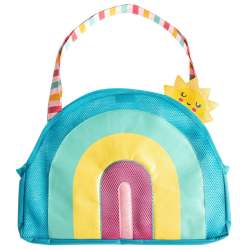 Beach Tote With 5PC Sand Toy Play Set - Rainbow By