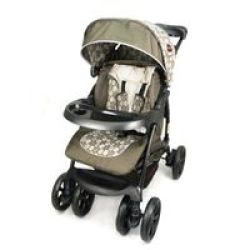 Chelino Coyote 3 Position Travel System with Car Seat in Brown Circles