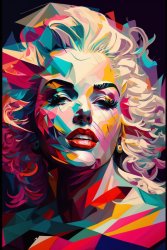 Canvas Wall Art - Marilyn Monroe Abstract Painting - B1541 - 120 X 80 Cm