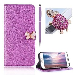 For Samsung Galaxy A5 2016 Flip Leather Case Skyxd Glitter Bling Folio Pu Leather Wallet 3D Butterfly Buckle With Card Slots Kickstand Book Style