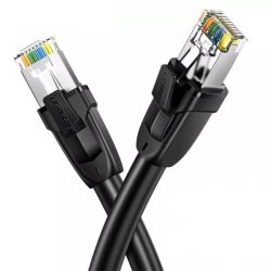 UGreen CAT8 S ftp Ethernet 2M Round Lan Cable - Black