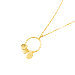 Grecian 18CT Gold Leaf Chain Necklace - Gold