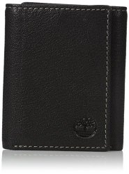 Timberland Men's Genuine Leather Rfid Blocking Trifold Security Wallet Black One Size