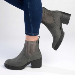 Madison Ella Chunky Ankle Boot - Grey - 9