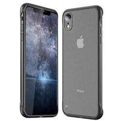 Aicisingn Compatible With Iphone Xr Case Frameless Translucent Matte Texture Design Hard PC Back Cover 6.1 Inch Tpu Shock Bumper Corners Protective With Finger