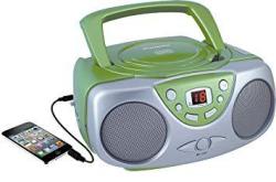 Sylvania SRCD243 Portable Cd Player With Am fm Radio Boombox Green