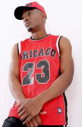 Pro Stars Mens Chicago Basketball Vest - Red-black - Red-black L