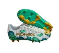 Fly Soccer Boots Multi Ground White green gold UK-1