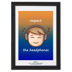 Poster: Respect The Headphones - A2