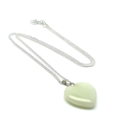 Glow In The Dark Heart Shaped Pendant Necklace