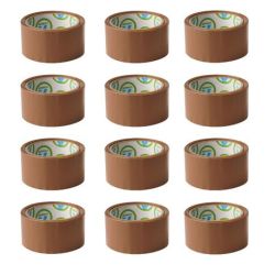 Buff Packaging Tape Brown Tape 48MM X 50M - Pack Of 12